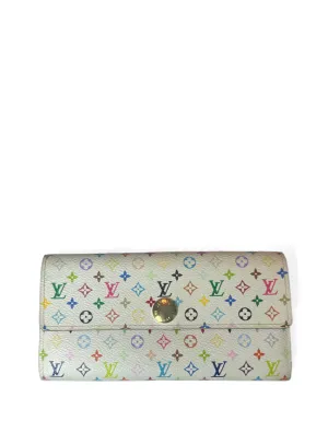 Louis Vuitton White Multicolor Monogram Sarah Wallet