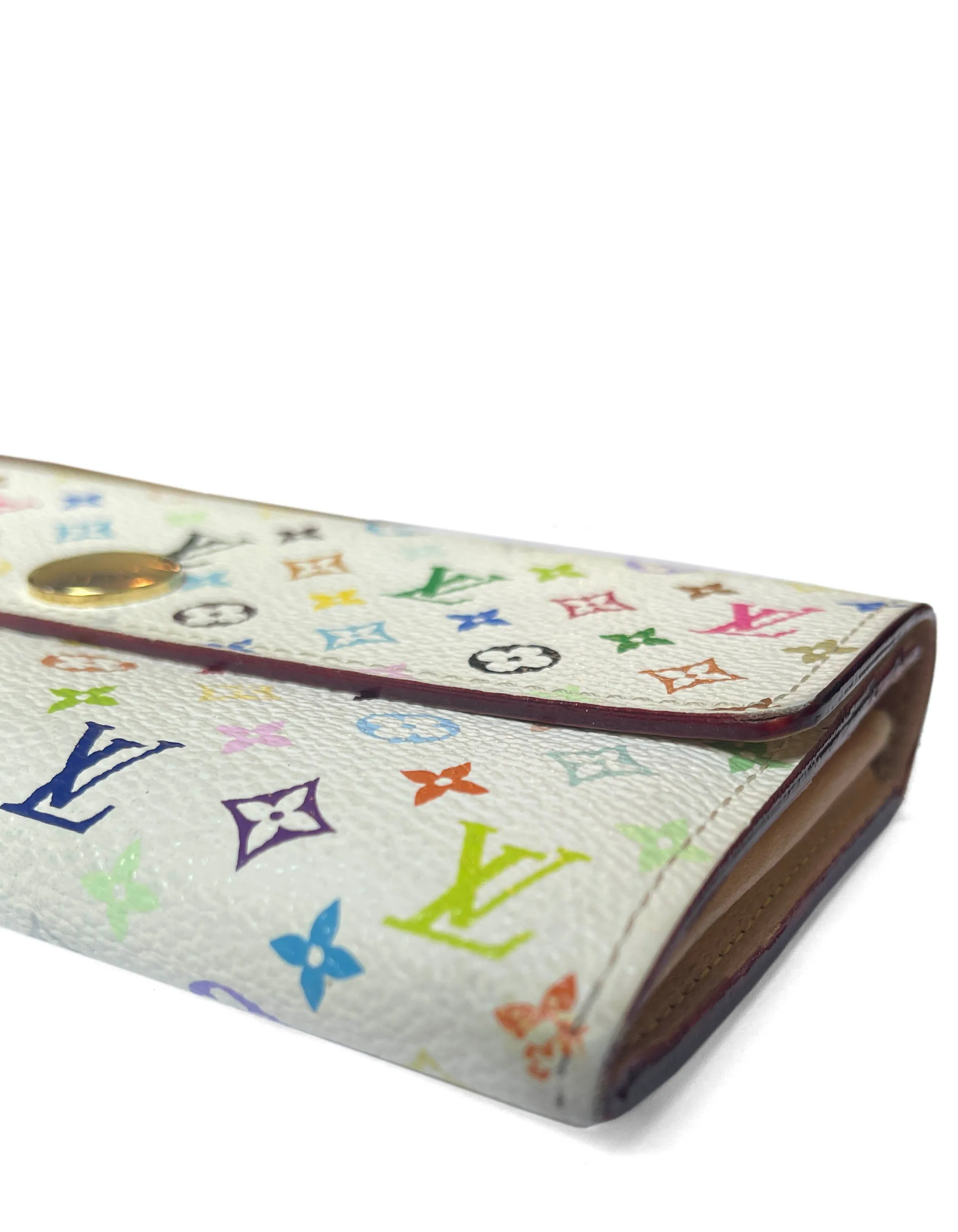 Louis Vuitton White Multicolor Monogram Sarah Wallet