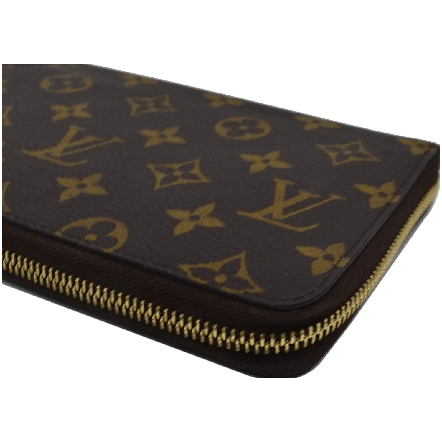 LOUIS VUITTON Zippy Organizer Monogram Canvas Wallet Brown