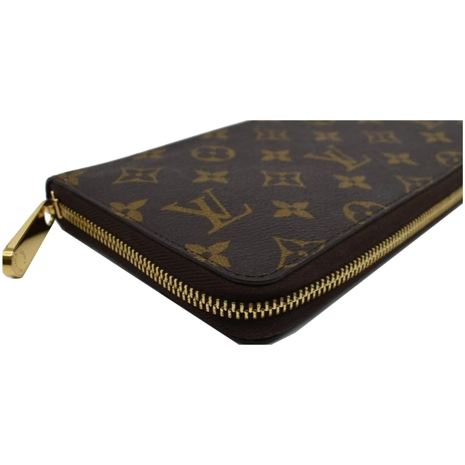 LOUIS VUITTON Zippy Organizer Monogram Canvas Wallet Brown