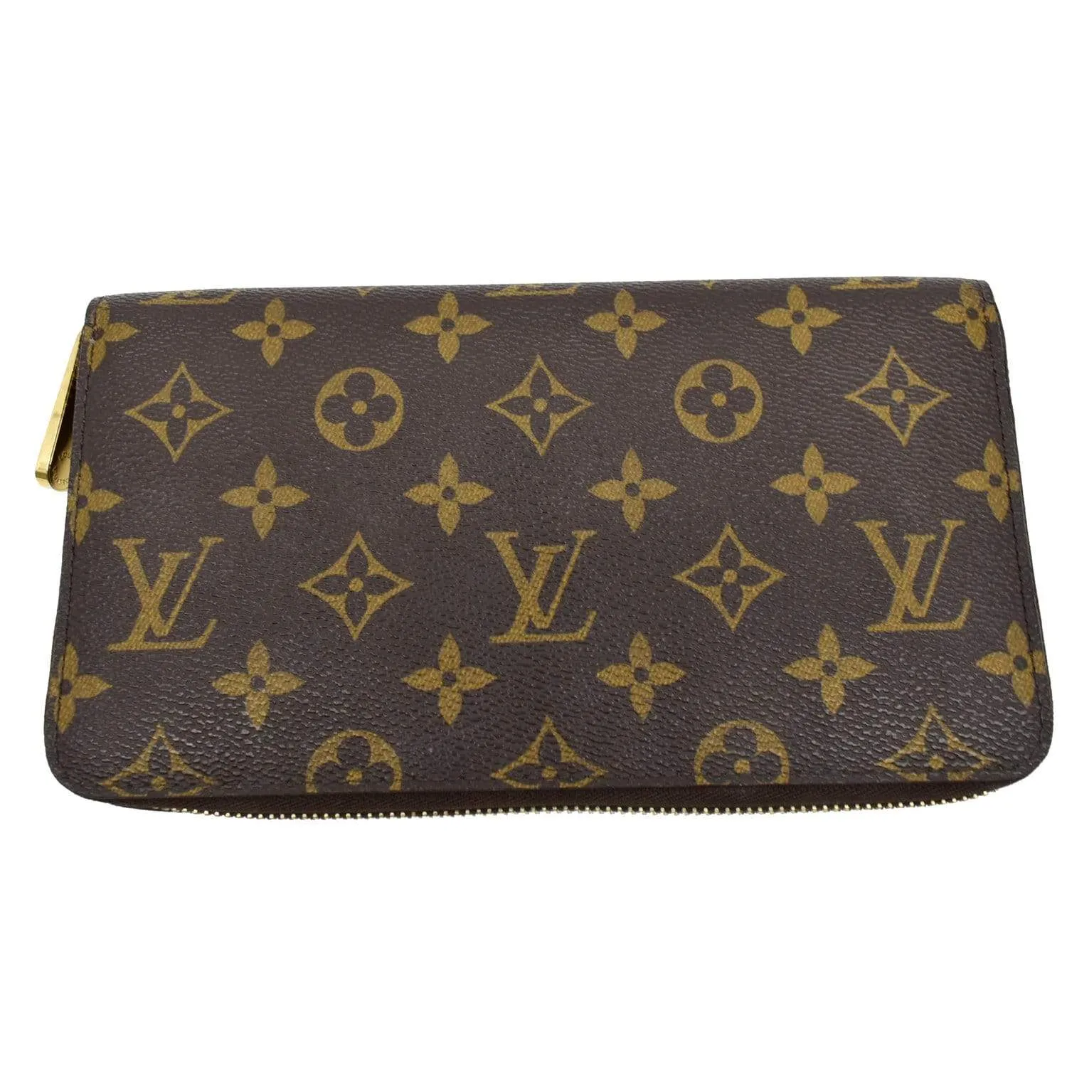 LOUIS VUITTON Zippy Organizer Monogram Canvas Wallet Brown