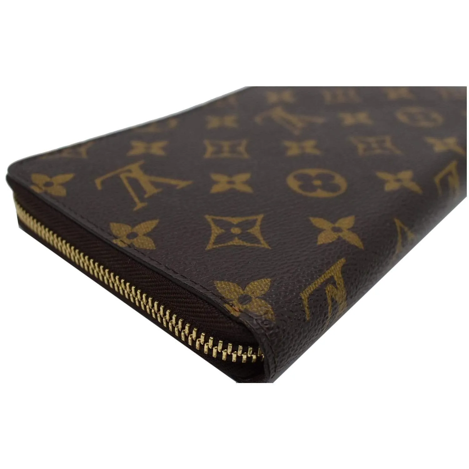 LOUIS VUITTON Zippy Organizer Monogram Canvas Wallet Brown