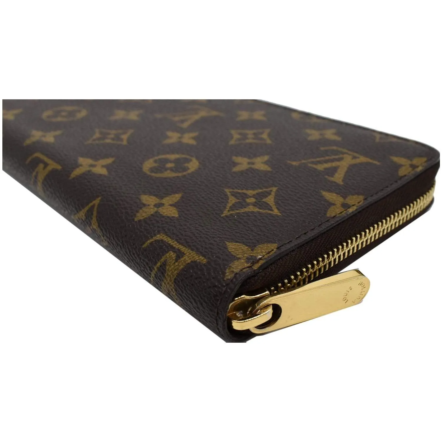 LOUIS VUITTON Zippy Organizer Monogram Canvas Wallet Brown