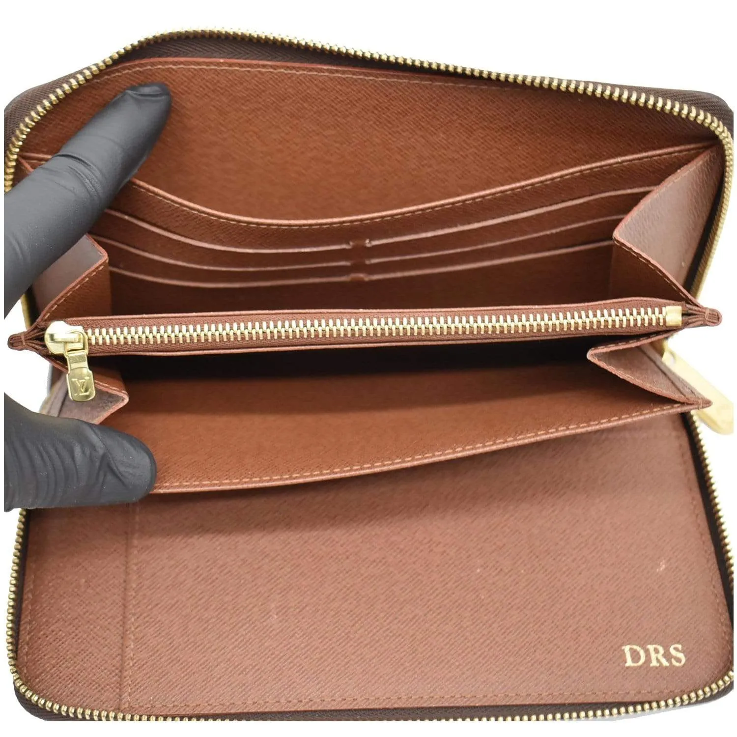 LOUIS VUITTON Zippy Organizer Monogram Canvas Wallet Brown