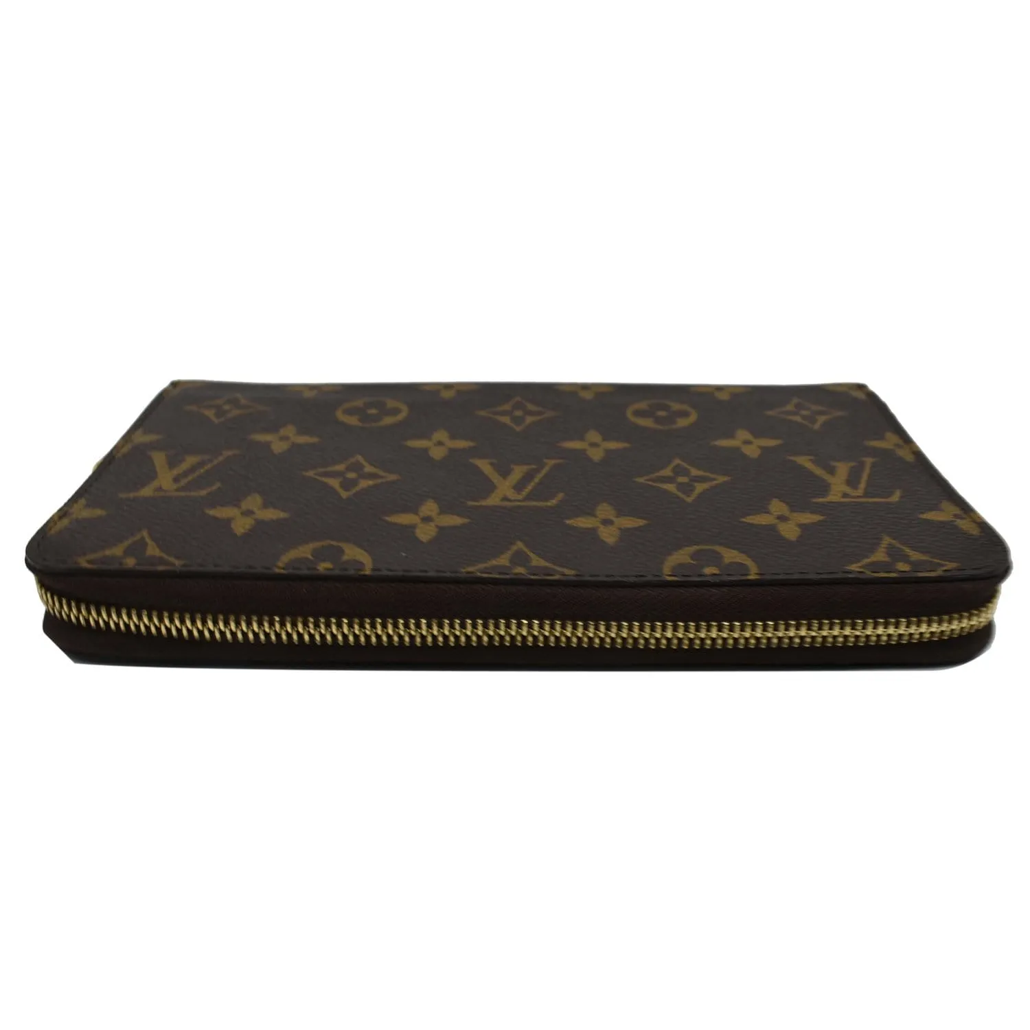 LOUIS VUITTON Zippy Organizer Monogram Canvas Wallet Brown