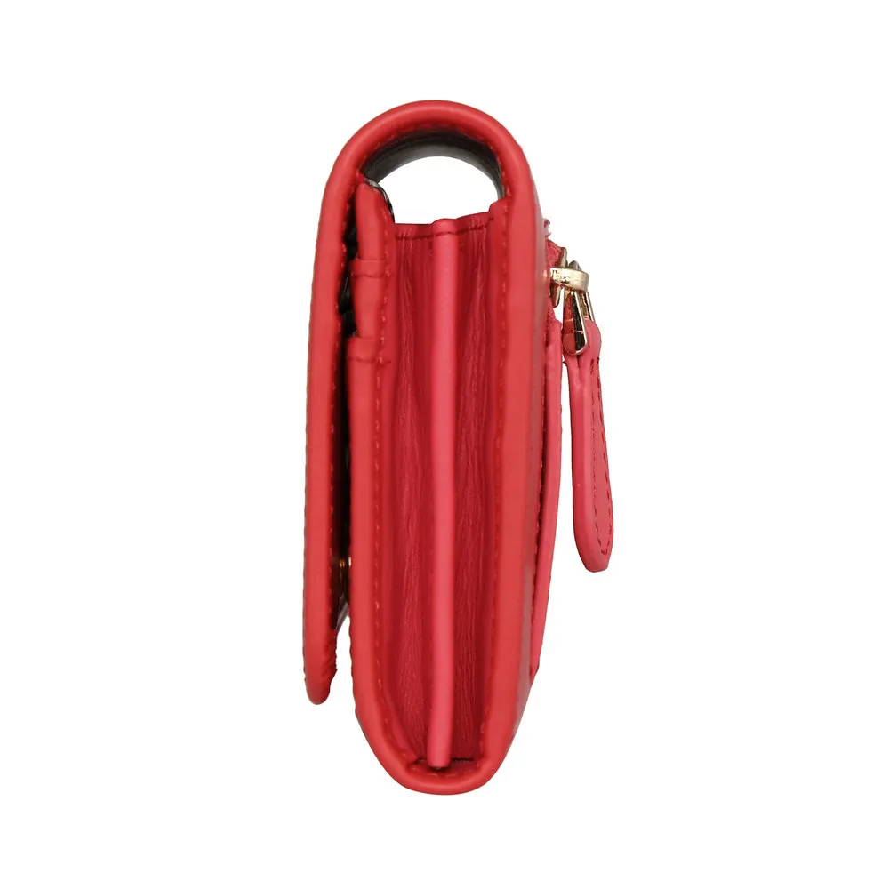 MAC&LOU Bifold Wallet Vegan Smooth Leather Red
