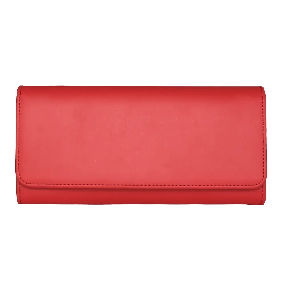 MAC&LOU Bifold Wallet Vegan Smooth Leather Red