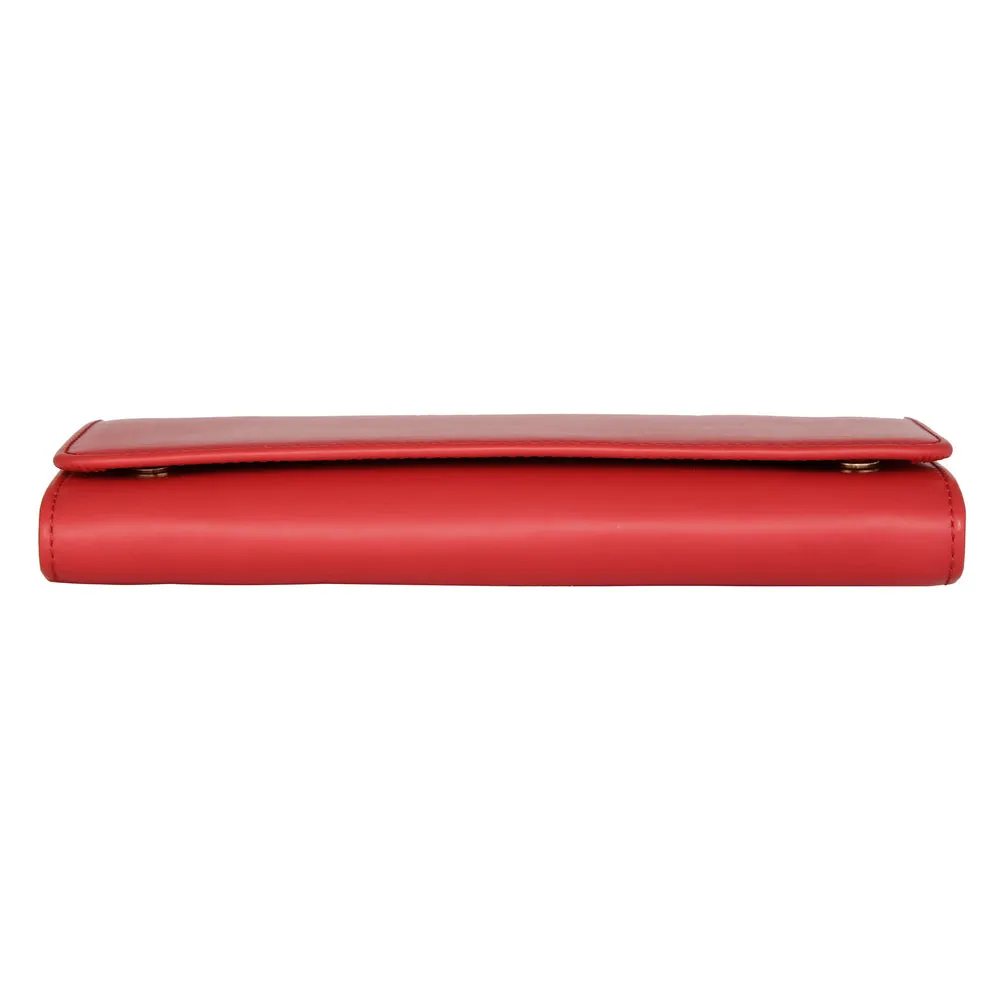 MAC&LOU Bifold Wallet Vegan Smooth Leather Red