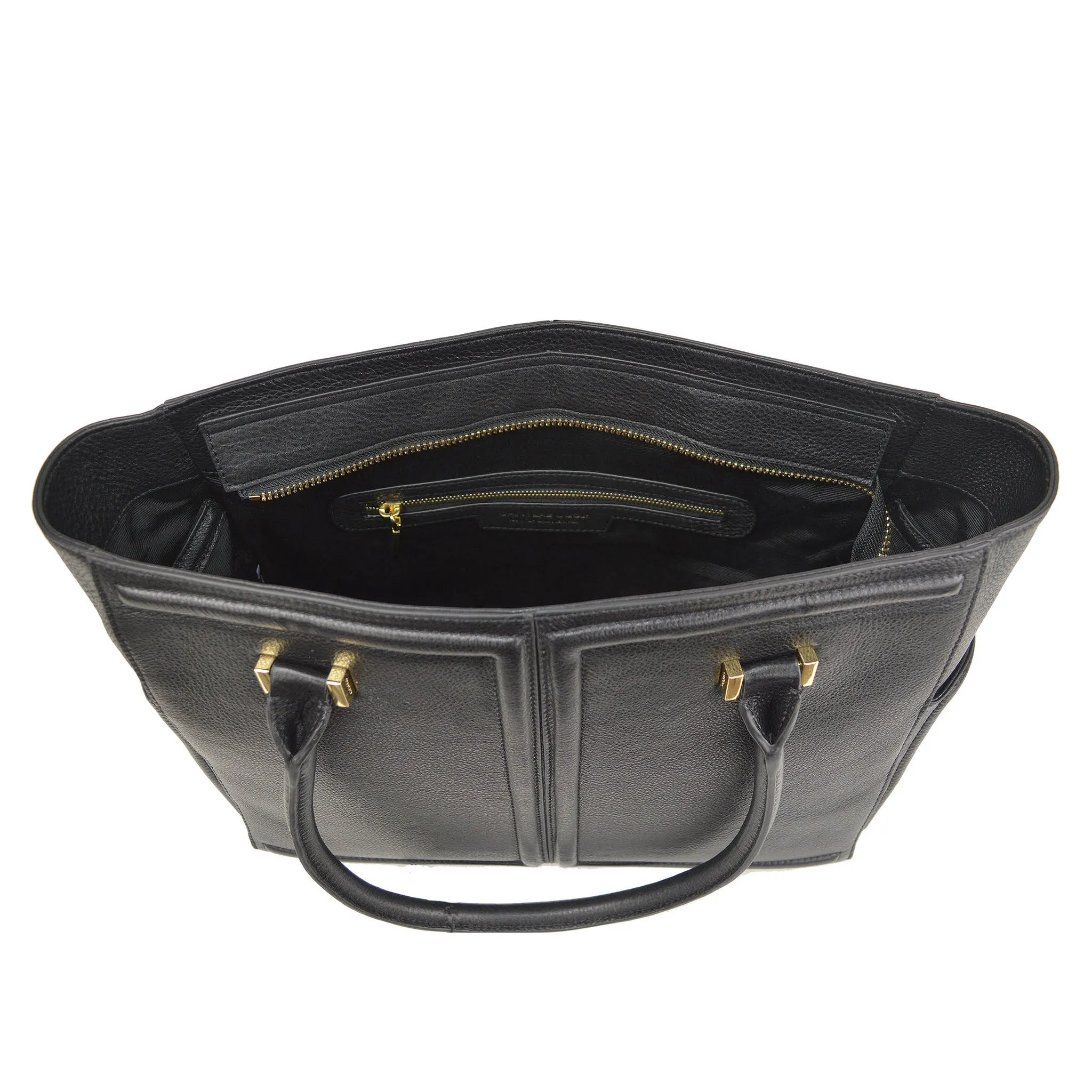 Mackenzie Tote in Black Onyx & Gold