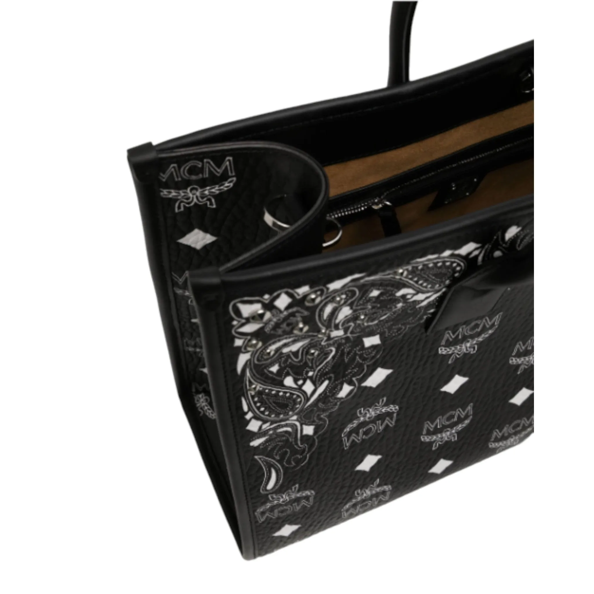 MCM Large Bandana Print Munchen Tote Bag