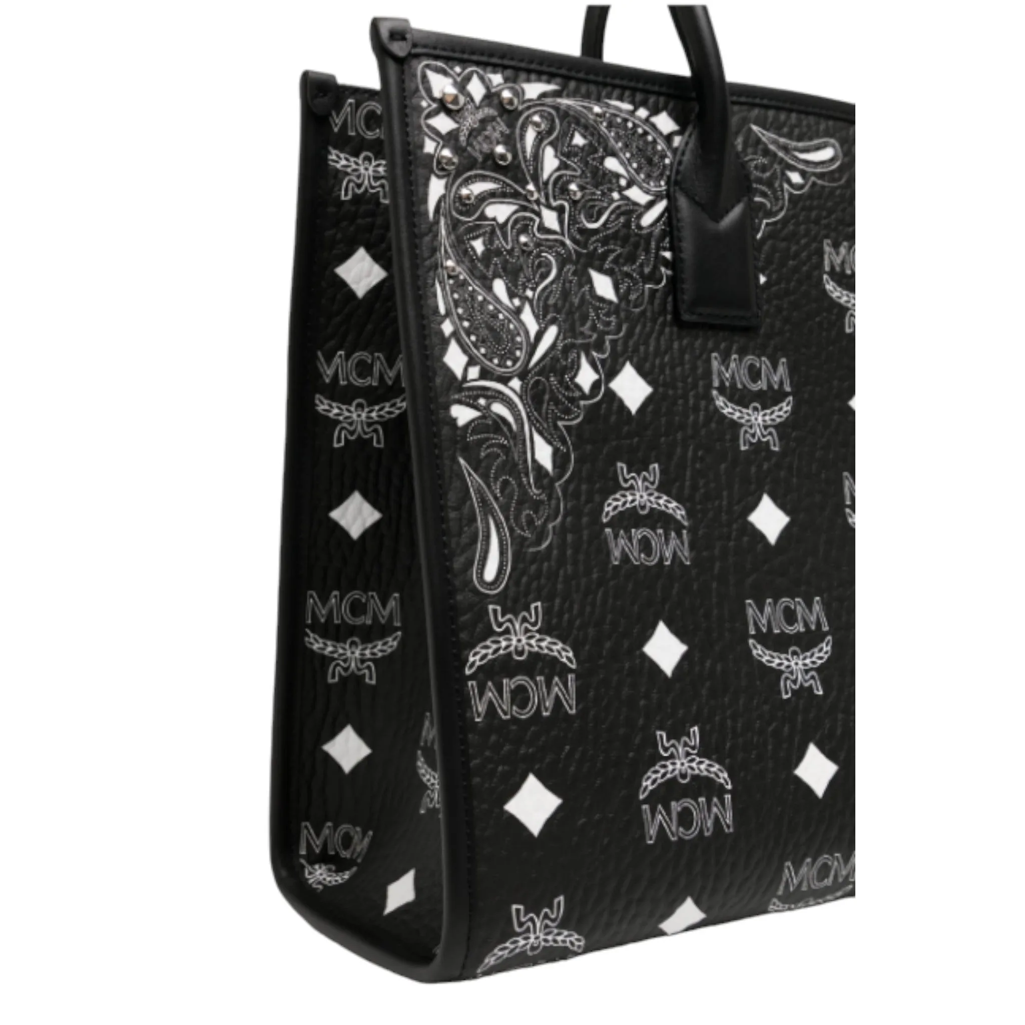 MCM Large Bandana Print Munchen Tote Bag