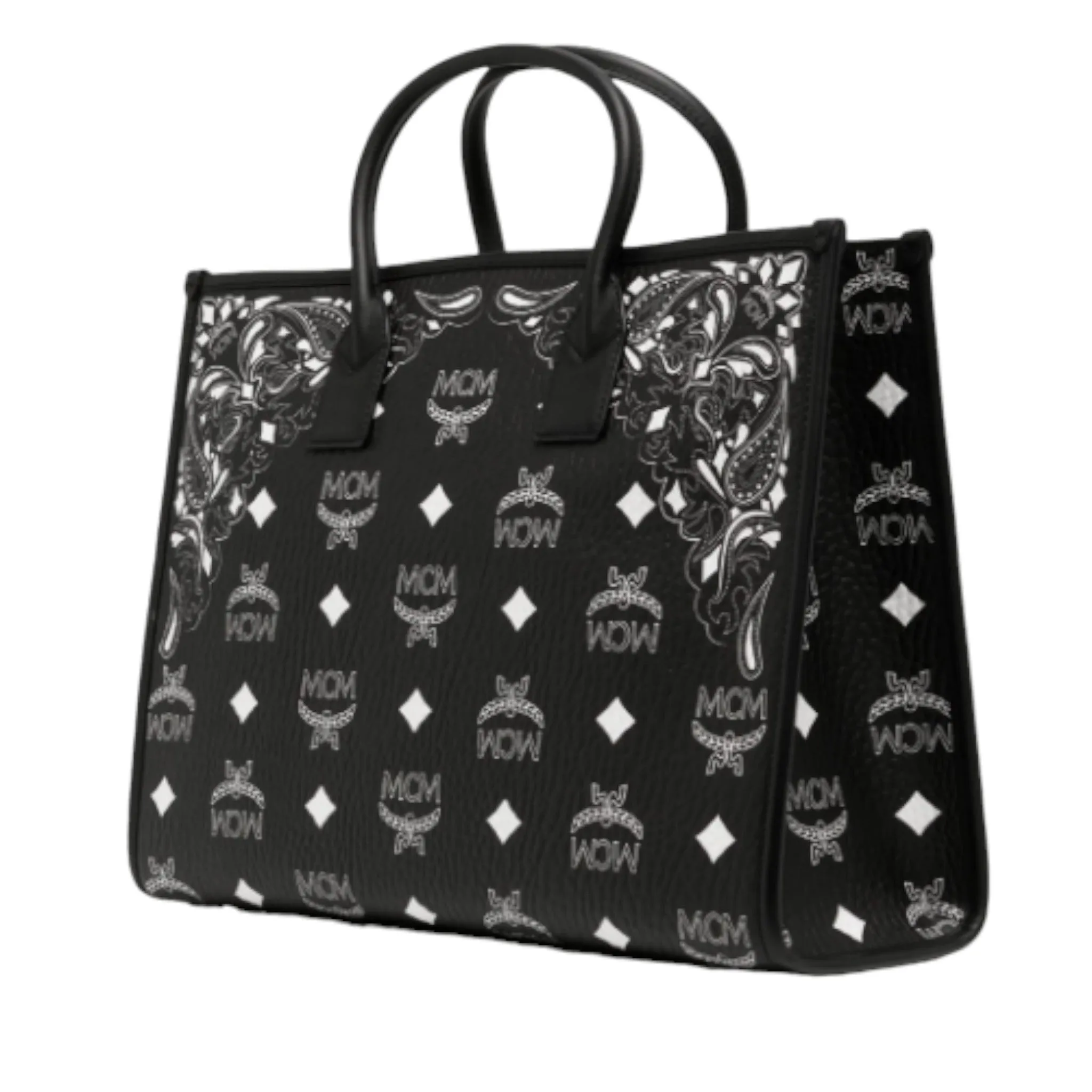 MCM Large Bandana Print Munchen Tote Bag