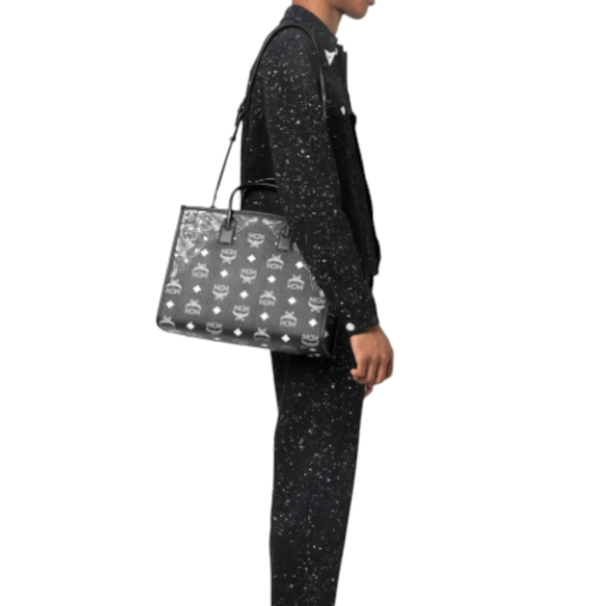 MCM Large Bandana Print Munchen Tote Bag