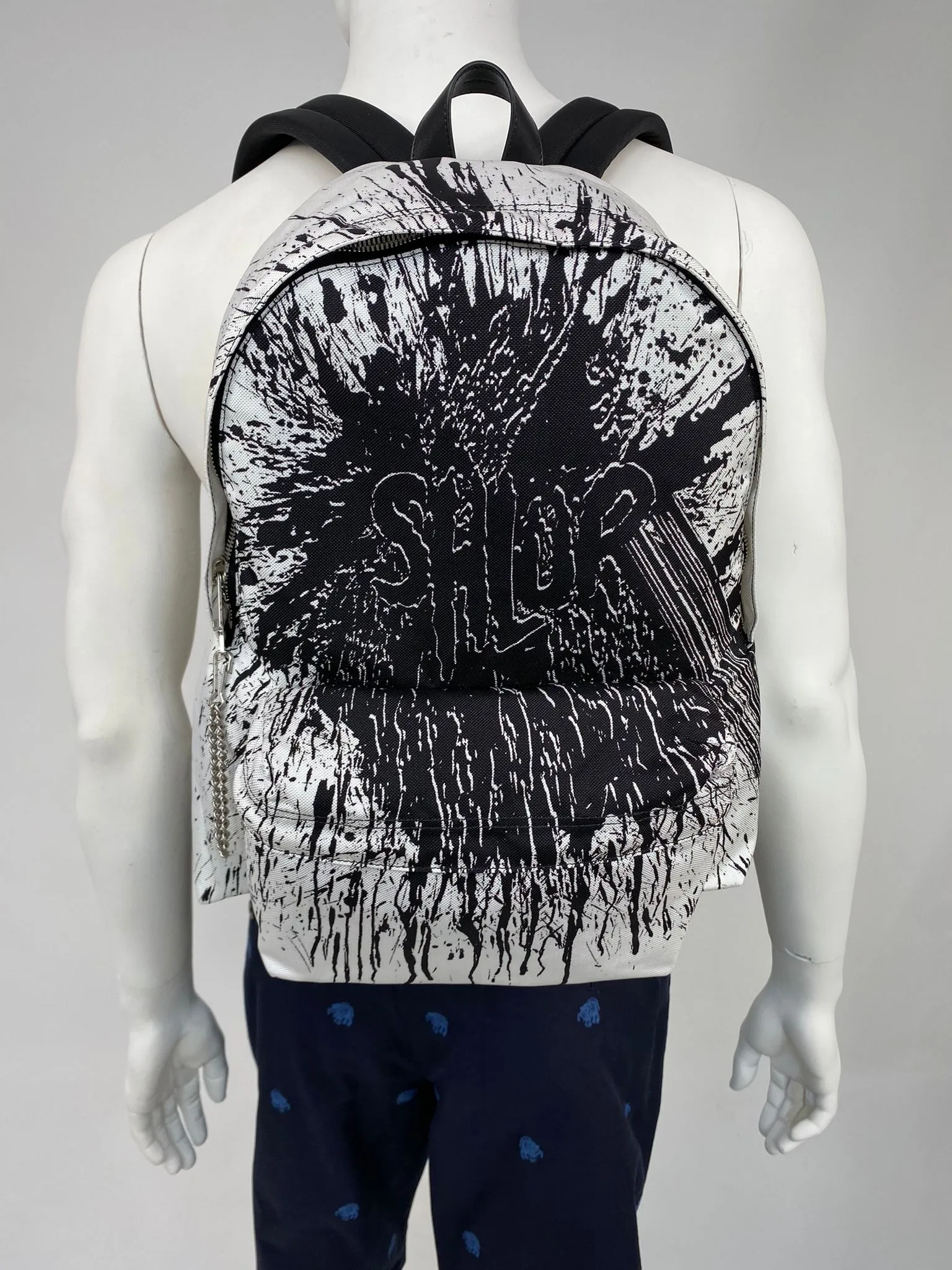 Medium Backpack in Nylon With Christian Marclay 'Shlup' Print
