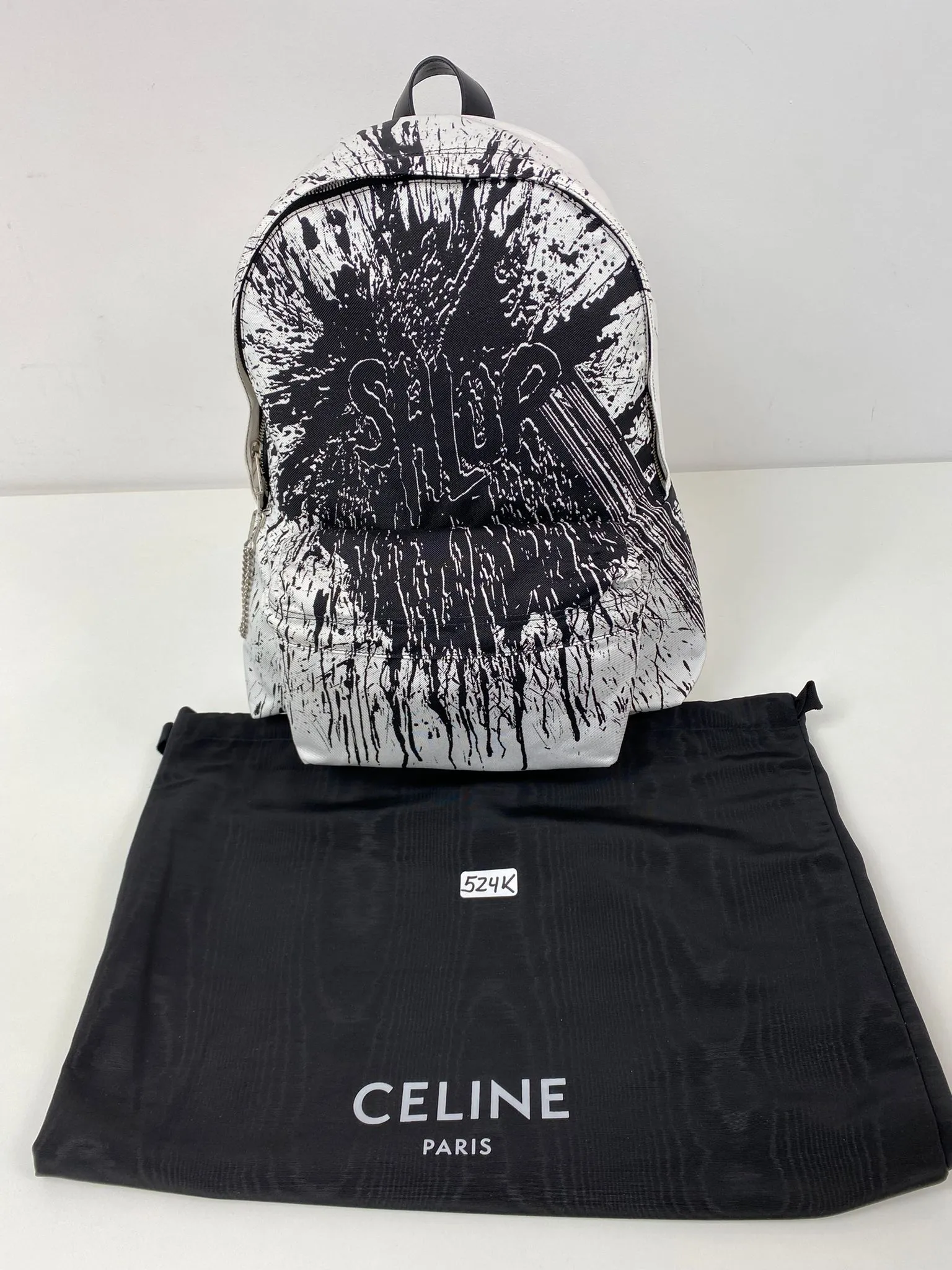Medium Backpack in Nylon With Christian Marclay 'Shlup' Print