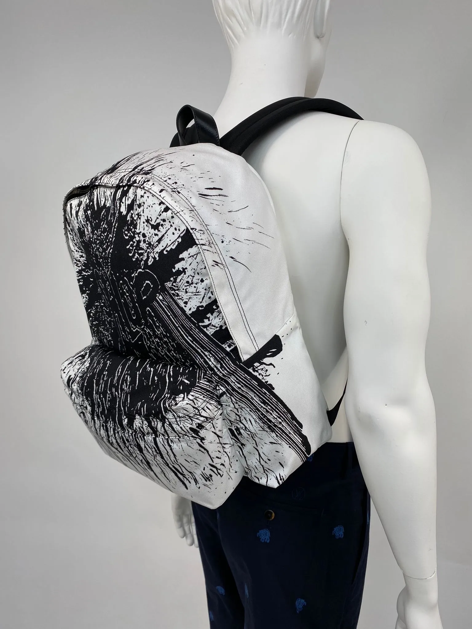 Medium Backpack in Nylon With Christian Marclay 'Shlup' Print
