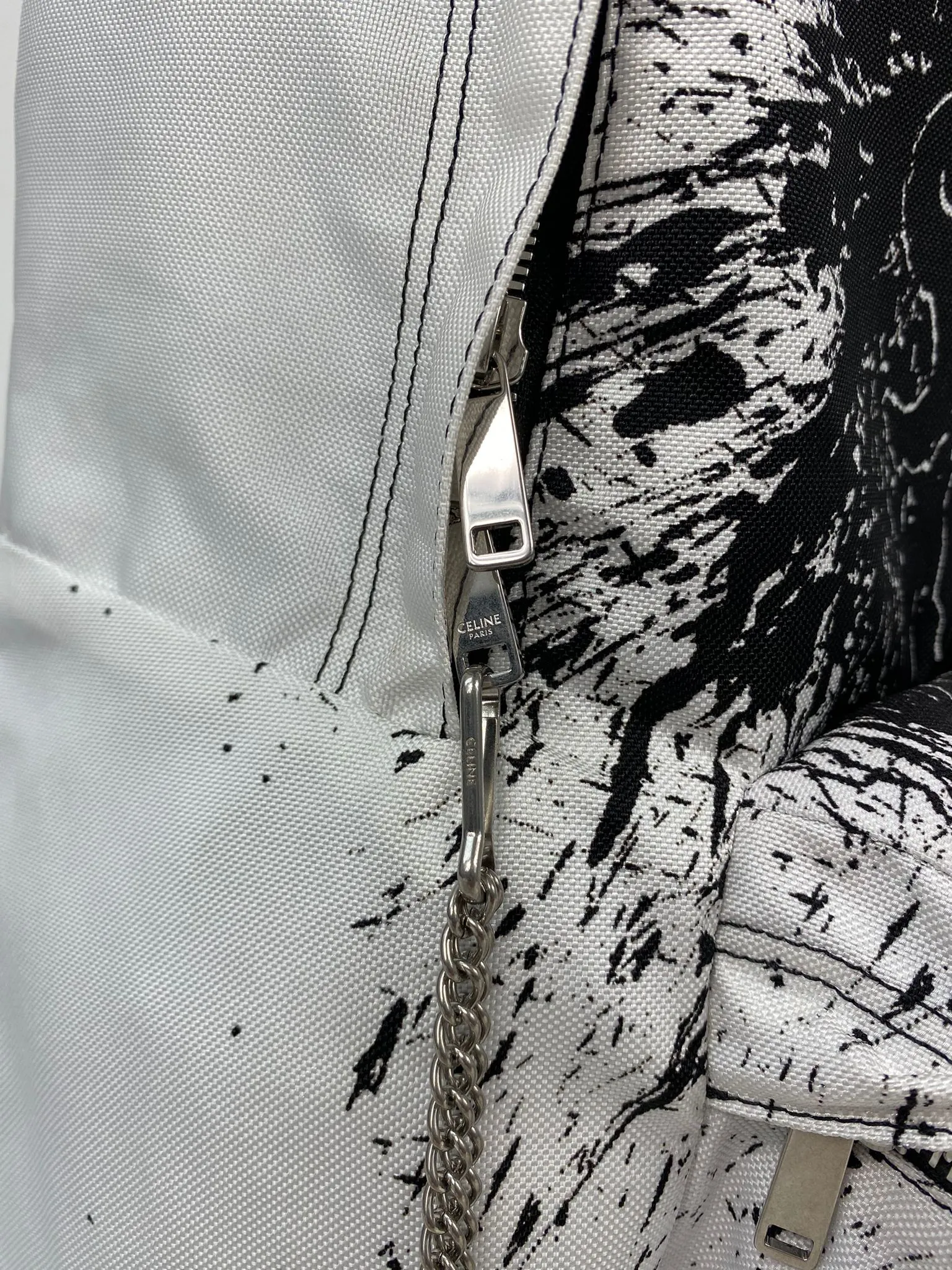 Medium Backpack in Nylon With Christian Marclay 'Shlup' Print