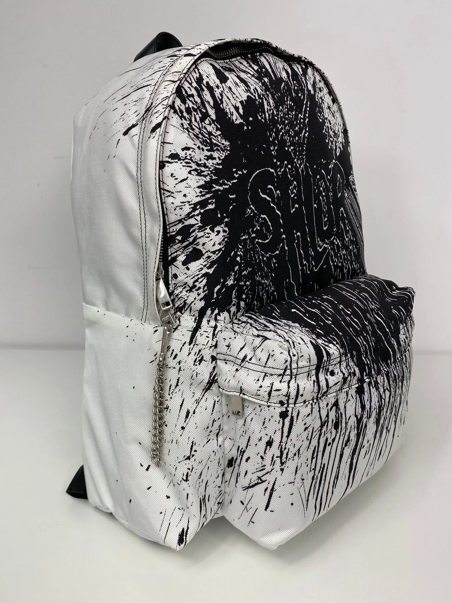 Medium Backpack in Nylon With Christian Marclay 'Shlup' Print