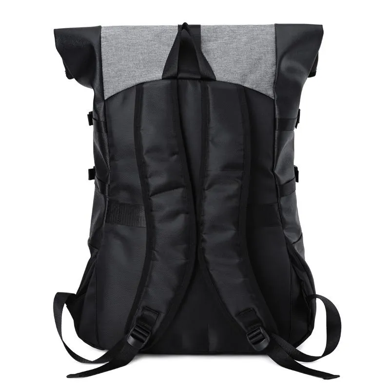 Men Large Capacity Strong Release Buckle Decor Backpack