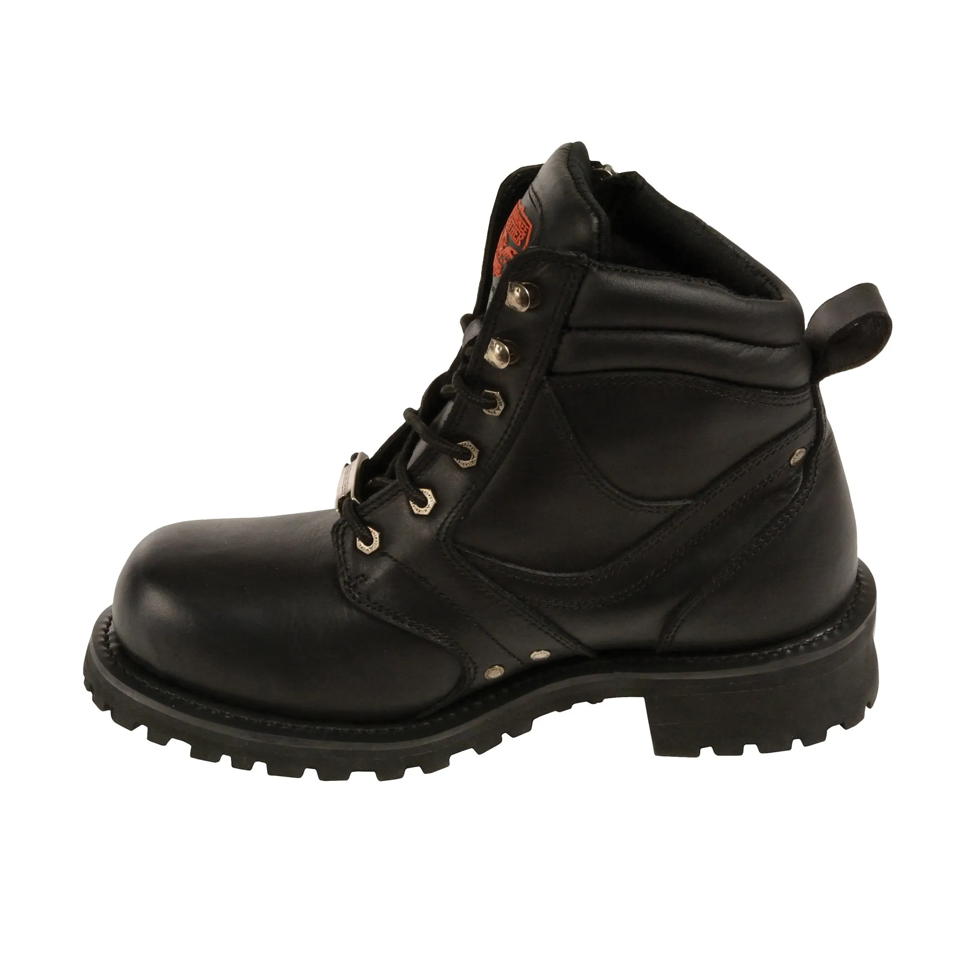 Men's 6 Inch Side Zipper Plain Toe Boot
