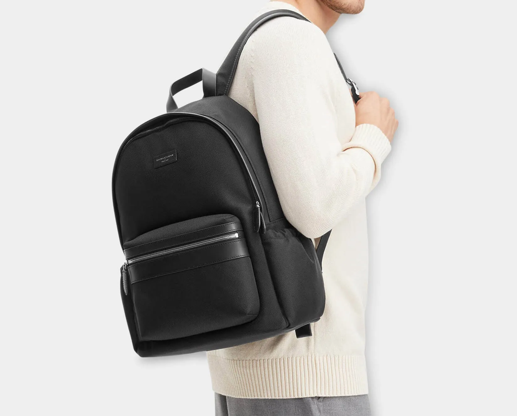 Men's Backpack Black Nylon