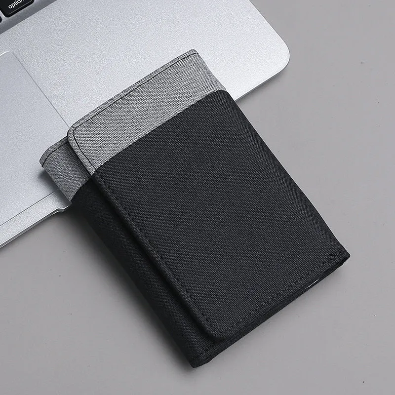 Men's Canvas Short Simple Contrast Color Denim Men's Wallets