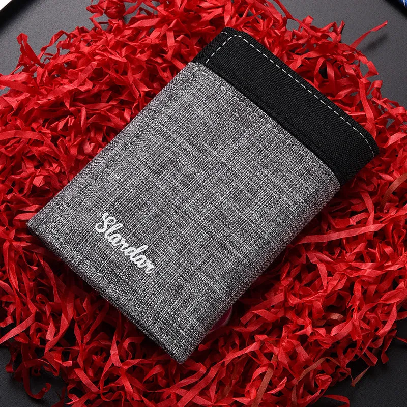 Men's Fashion Retro Korean Style Three Fold Men's Wallets
