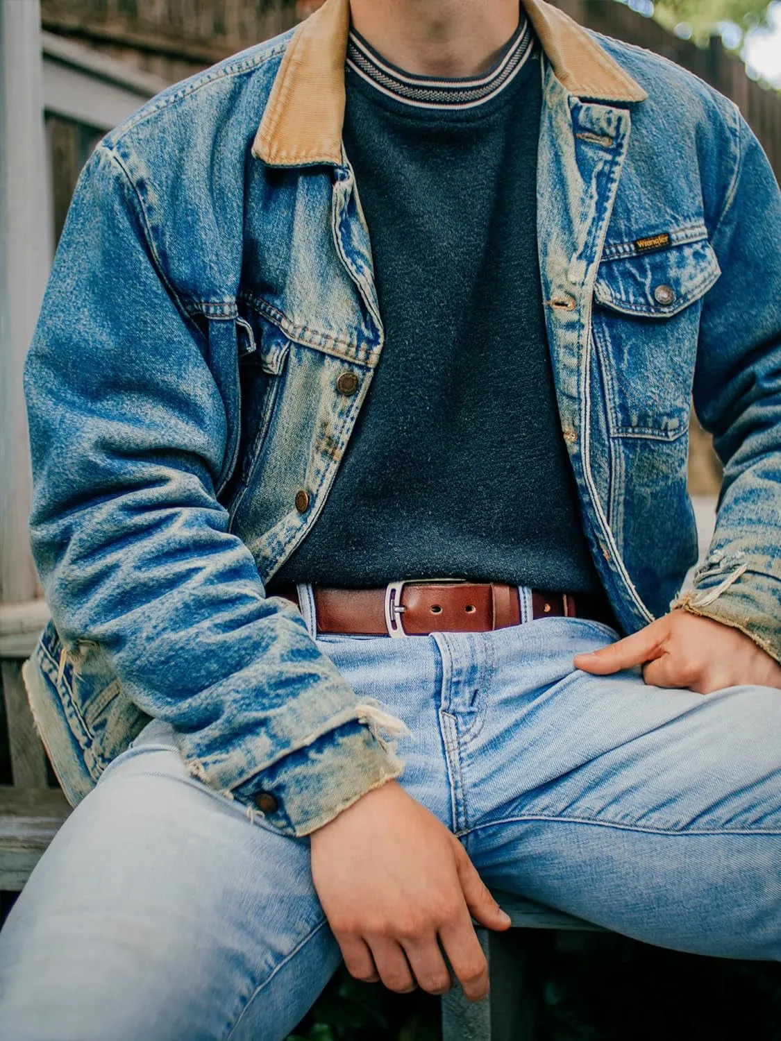Men's Italian Cow Leather Belt Men With Anti-Scratch Buckle