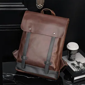 Men's Korean Trendy Retro Preppy Style Crazy Backpacks