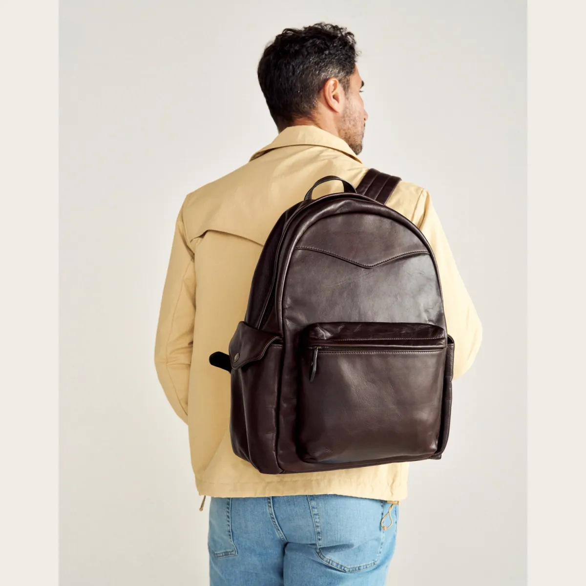 Men's Leather Backpack