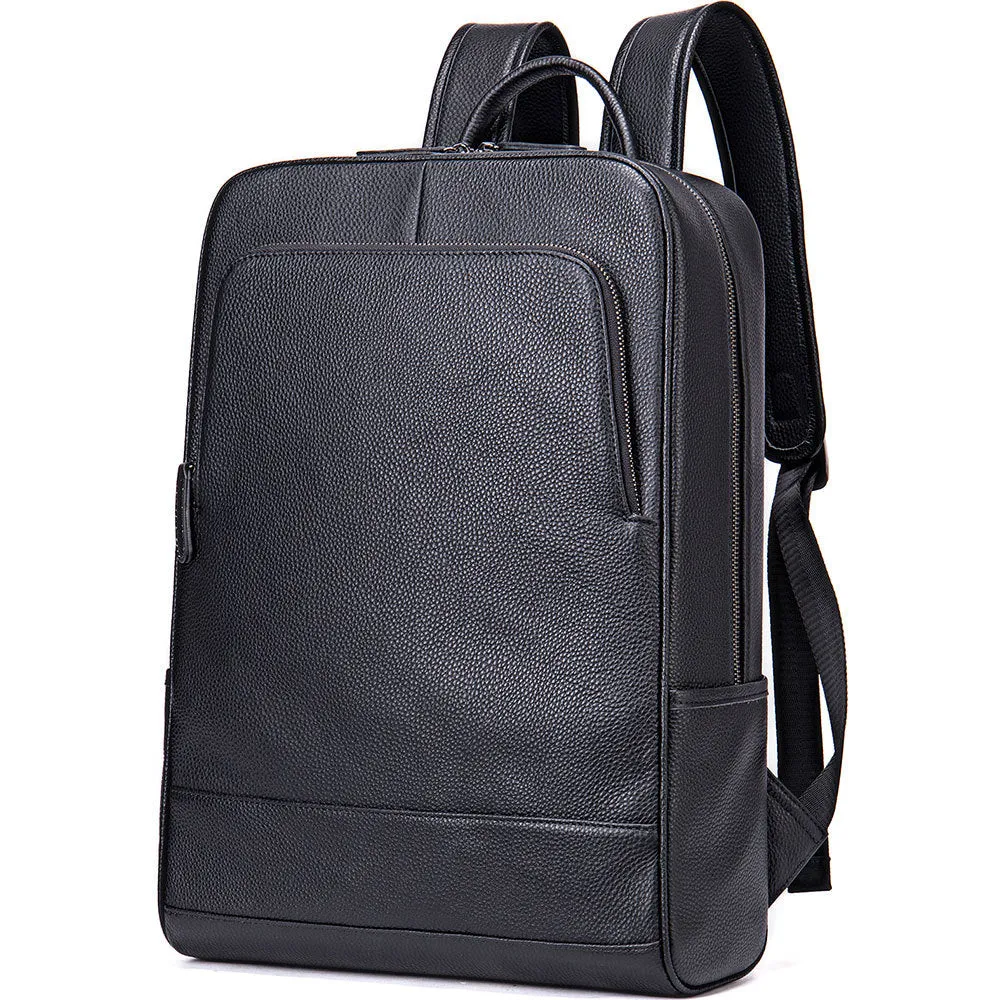 Men's Leather Computer Color Vegetable Tanned First Backpacks