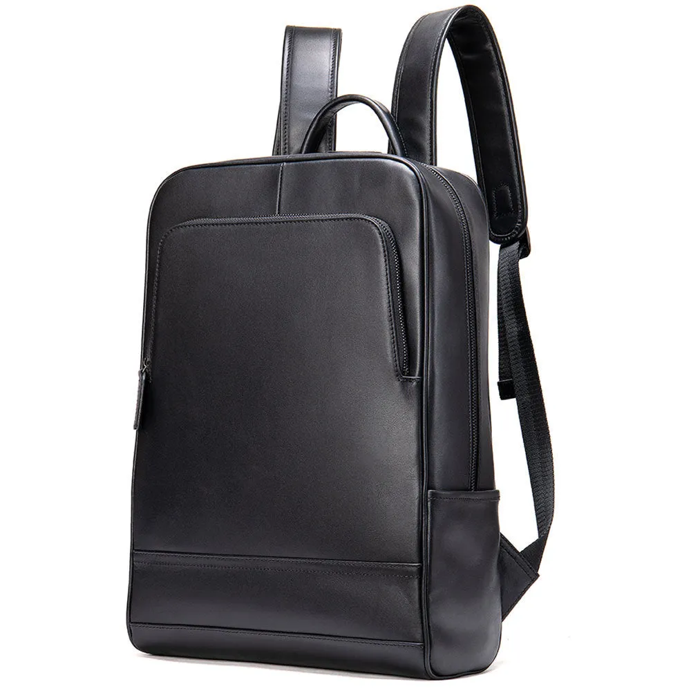 Men's Leather Computer Color Vegetable Tanned First Backpacks