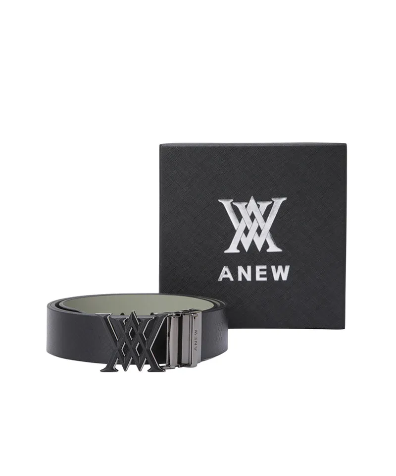 Men's Logo Point Reversible Belt - Black