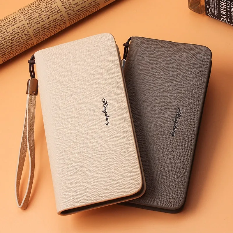 Men's Long Leather Clutch Bags
