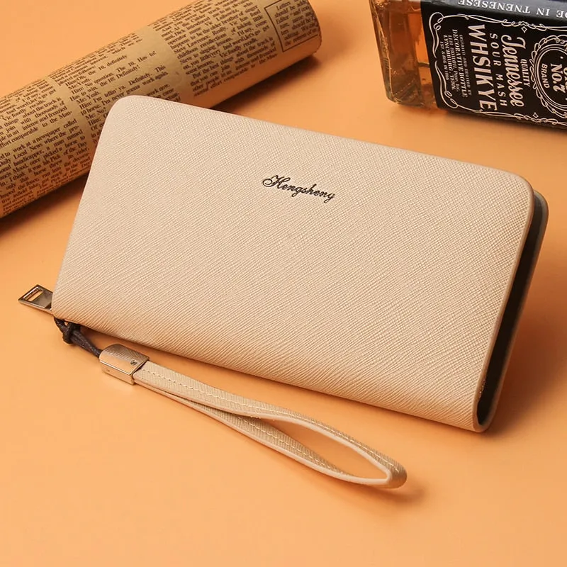 Men's Long Leather Clutch Bags