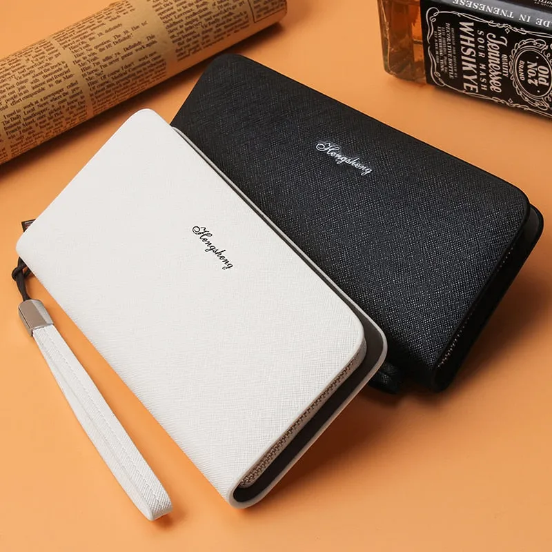 Men's Long Leather Clutch Bags