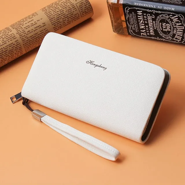 Men's Long Leather Clutch Bags