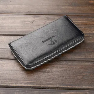 Men's Long PU Leather Clutch Bags