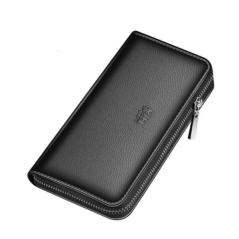 Men's Long PU Leather Clutch Bags