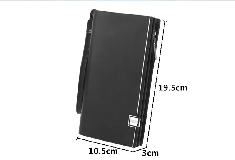 Men's Long Striped Business Clutch Bags