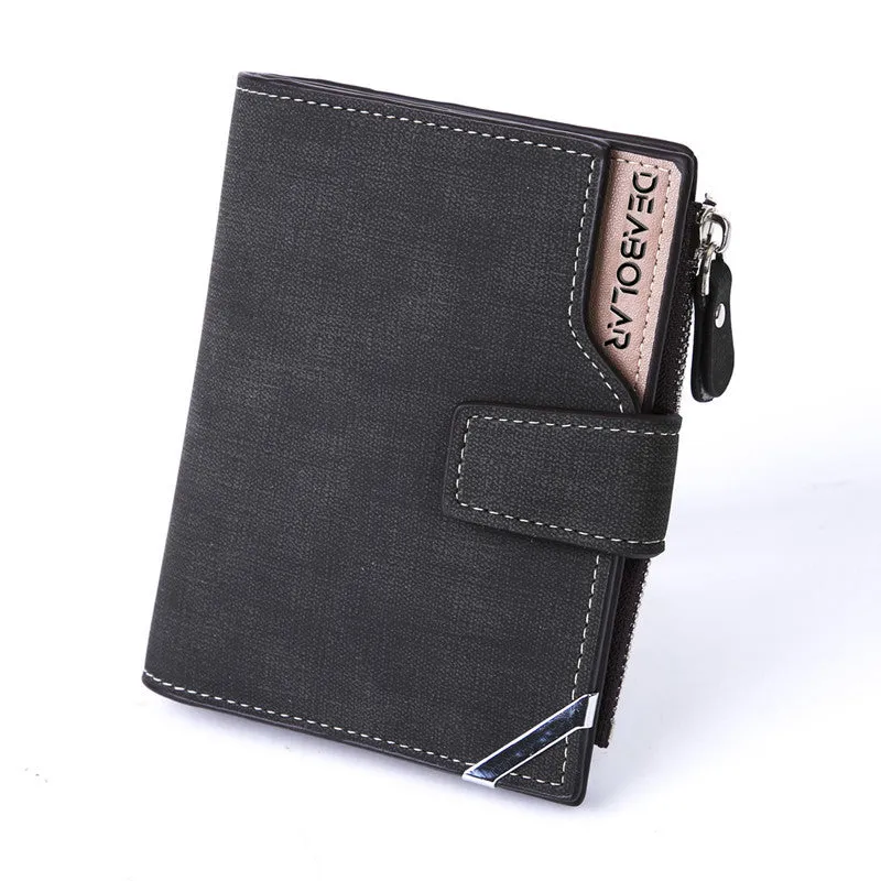 Men's Mid-length Retro Canvas Pattern Male Men's Wallets