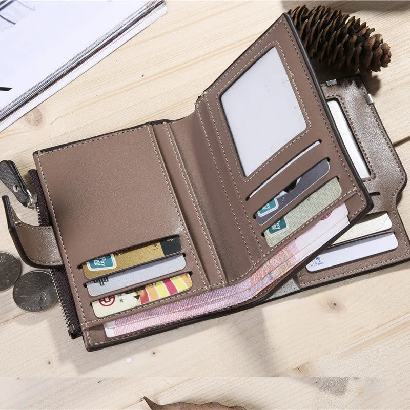 Men's Mid-length Retro Canvas Pattern Male Men's Wallets