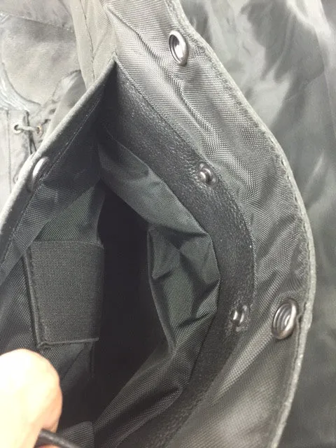 Men's Motorcycle Blk Side Lace leather vest with Live to Ride embossed back