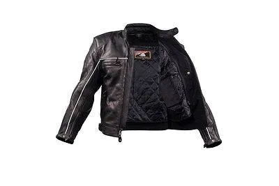 Men's Motorcycle High Visibility Scoter leather jacket very soft leather