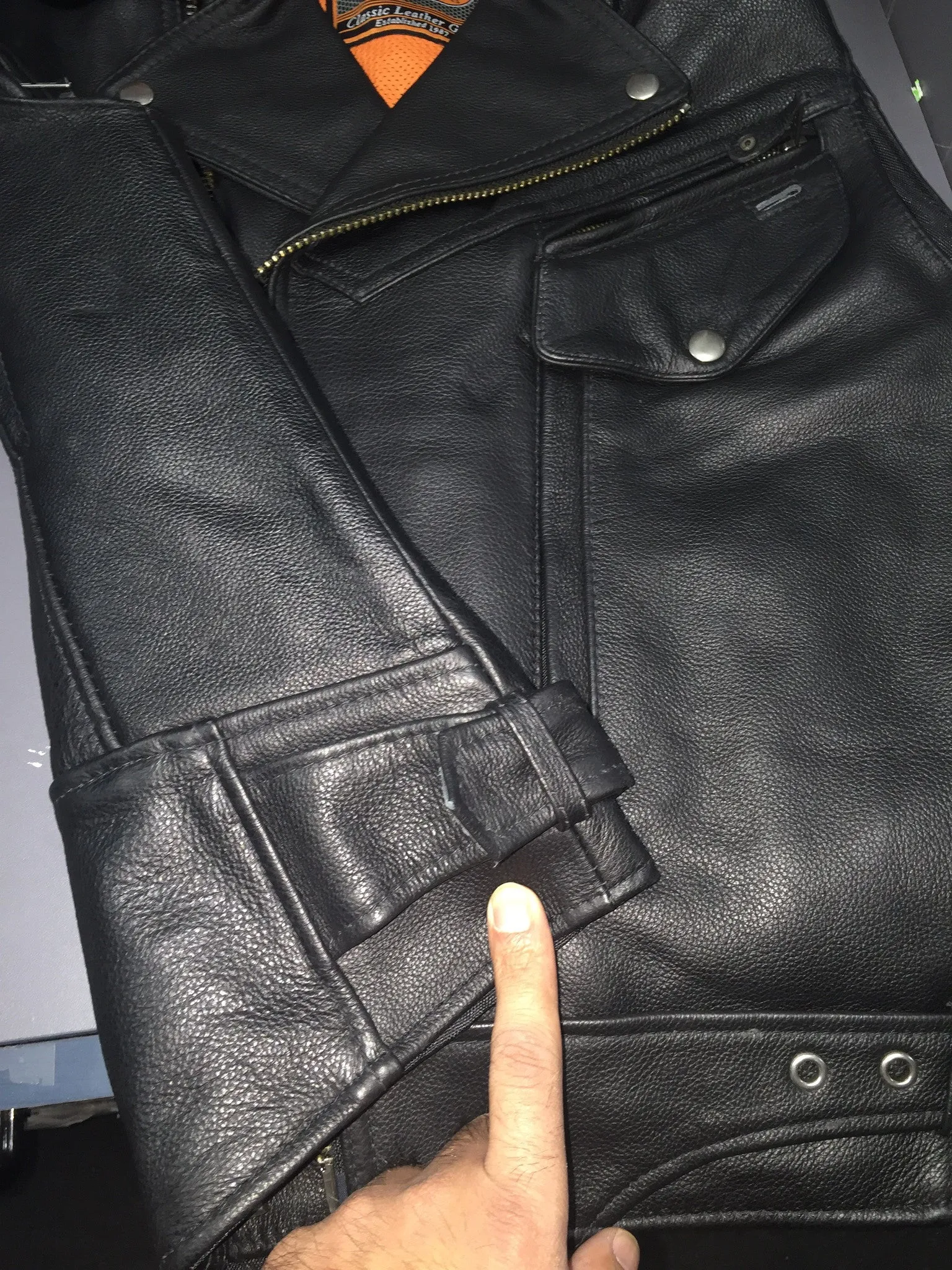 Men's Motorcycle Reckless updated utility leather vest with front pistol pete pocket