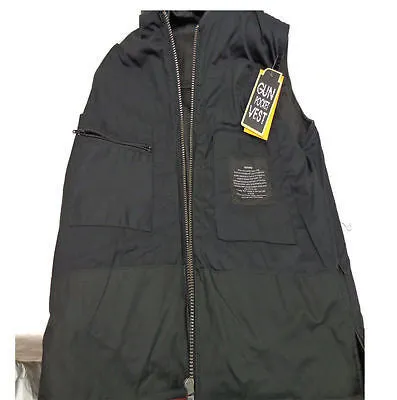 Men's Motorcycle Son of anarcy distressed leather vest with 2 Gun pockets