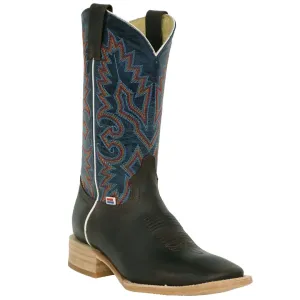 Men’s Rockin Leather Chocolate Cowhide Western Boot
