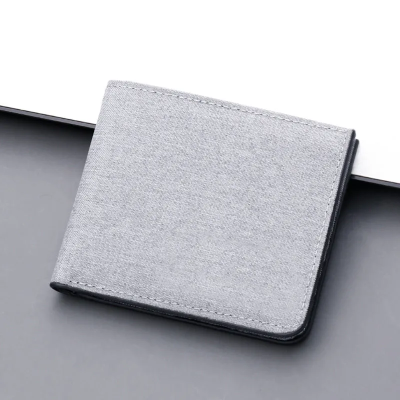 Men's Short Canvas Multiple Slots Can Hold Men's Wallets