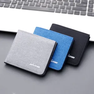 Men's Short Canvas Multiple Slots Can Hold Men's Wallets