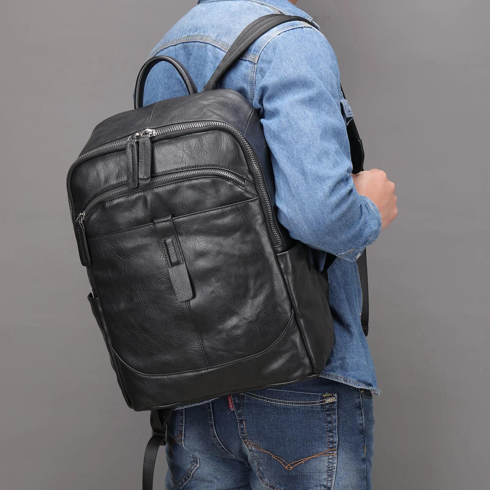Men's Simple Lightweight Business Large Capacity Computer Backpacks